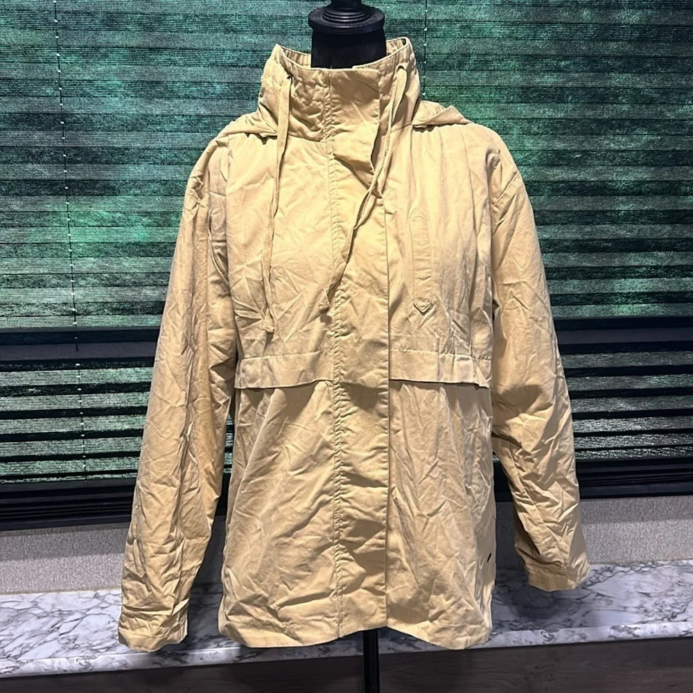 O’Neill Women’s Mustard Yellow Voyage Hooded Utility Zip Front Jacket Large - Picture 4 of 12